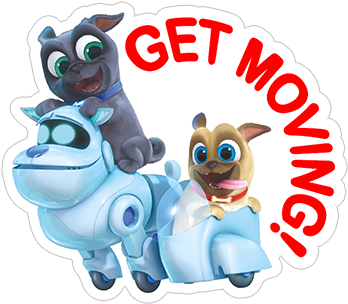 Viber Sticker «puppy Dog Pals» - Characters From Puppy Dog Pals (490x317), Png Download