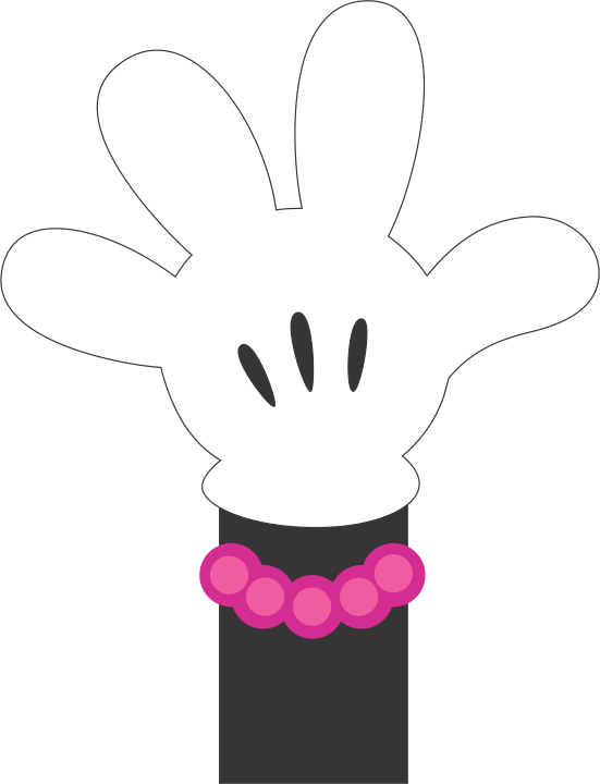 Minnie Rosa - Mao Da Minnie Png (551x720), Png Download