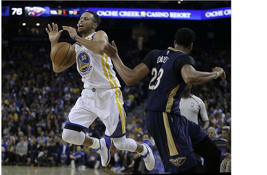 Record-breaker Curry As Warriors Down Pelicans (991x557), Png Download