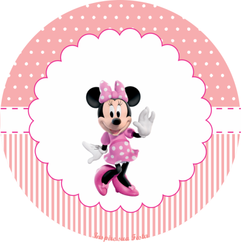 Saia Para Cupcake - Minnie Rosa Png (470x472), Png Download