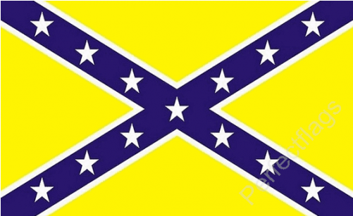 Rebel Yellow Flag - Dallas Cowboys Confederate Flag (500x500), Png Download