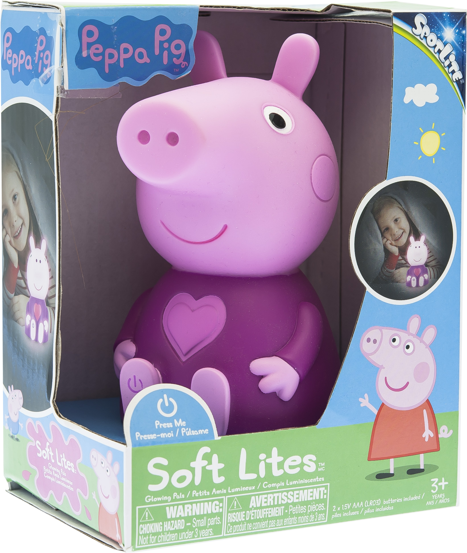 Plug Free And Portable Nightlight - Soft Lites Peppa Pig (2400x2400), Png Download