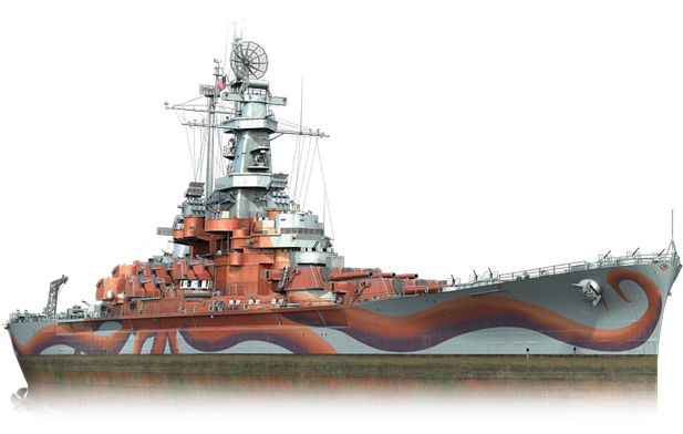 One Of A Series Of The South Dakota-class Battleships - World Of Warships Alabama St (665x391), Png Download