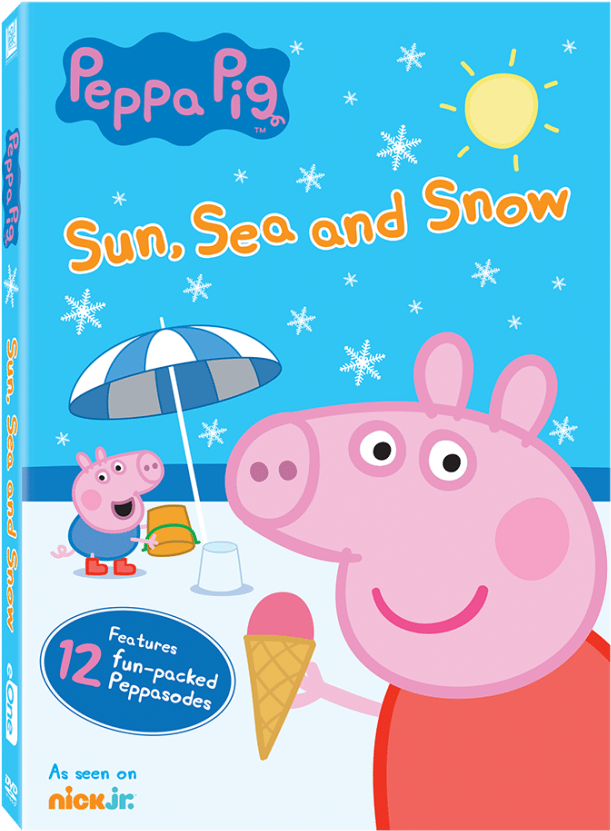 My Youngest Daughter Was An Absolute Peppa Pig Fan - Peppa Pig Sun Sea And Snow Dvd (727x1000), Png Download