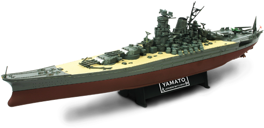 Japanese Battleship Yamato 1/700 (554x283), Png Download