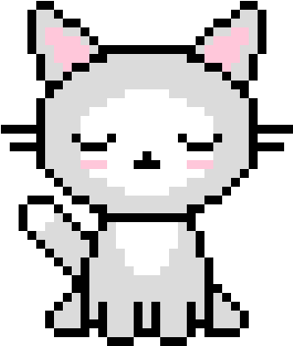 Kawaii Cat - Pixel Panda Throw Blanket (450x520), Png Download