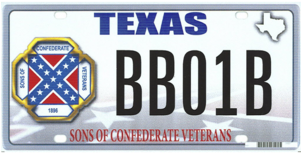 Confederate Flag Still Contentious, As States Weigh - Texas Confederate Flag License Plate (300x200), Png Download