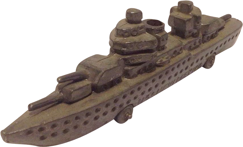 Ww2 U - S - S - New Mexico Cast Iron Battleship Toy - Scale Model (851x851), Png Download
