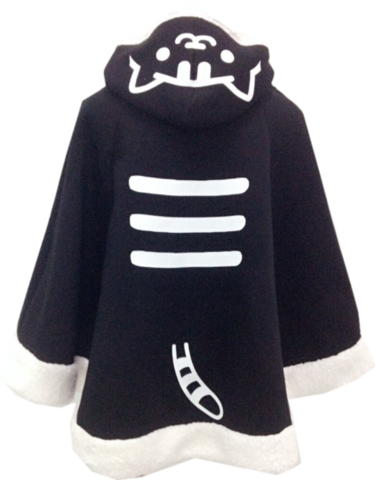Kawaii Cat Hoodie Cloak Cape Cp168284 - Hoodie (375x480), Png Download