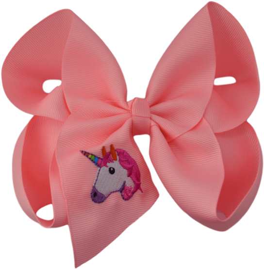 Embroidered Unicorn Bow - Bows Png (600x600), Png Download