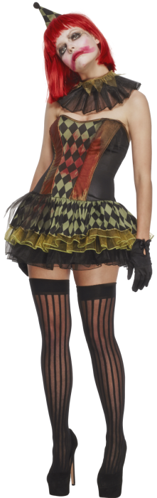 Clown Costumes Women Zombie (525x700), Png Download
