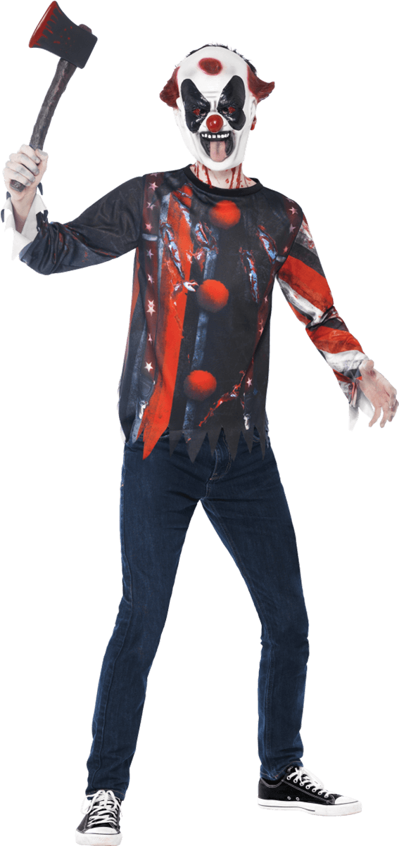 Teen Halloween Sinister Creepy Clown Kit" Name="og - Payasos De Terror Disfraz (366x580), Png Download