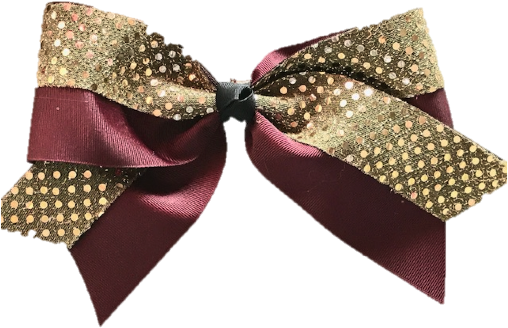 Half And Half Sequin Bow - Headband (507x380), Png Download