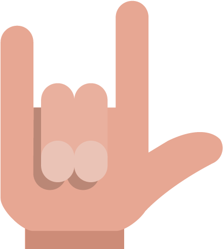 Rock And Roll Hand Icon (513x513), Png Download