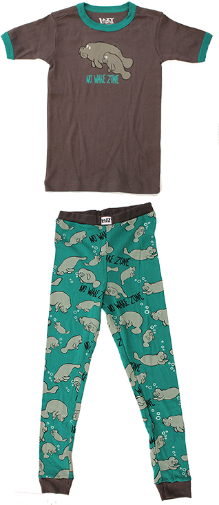 Youth Pajama No Wake Zone Pants And Top Set - Pajamas (351x752), Png Download