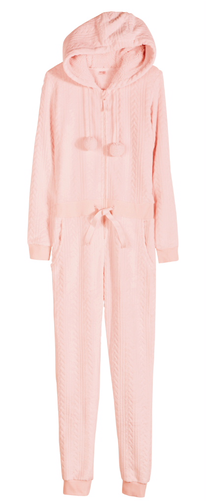 Ladies' Pajama Jumpsuit, Pink - Pajamas (500x500), Png Download