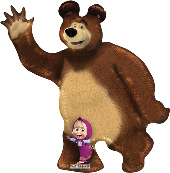 Oso Y Masha 14" Globo Metálico - Globos De Masha Y El Oso (480x480), Png Download