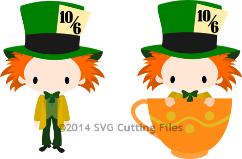 #pp-2027 Chibi Mad Hatter - Cute Chibi Mad Hatter (500x328), Png Download
