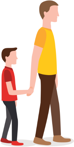 Download Our Guide - Family Walking Clipart Transparent (271x525), Png Download