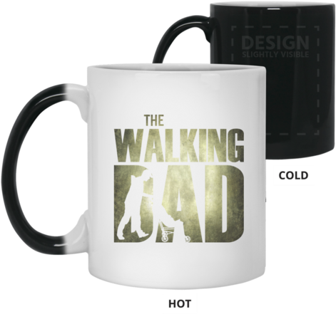 Mens Walking Dad - Heat Sensitive Mug Color Changing Coffee Mug (480x480), Png Download