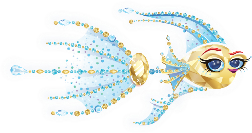 Diamond Clipart Rare - Fish (881x484), Png Download