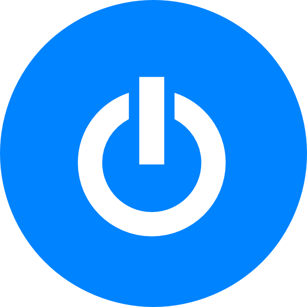 Exit Button Icon - Power Off Icon White (600x601), Png Download