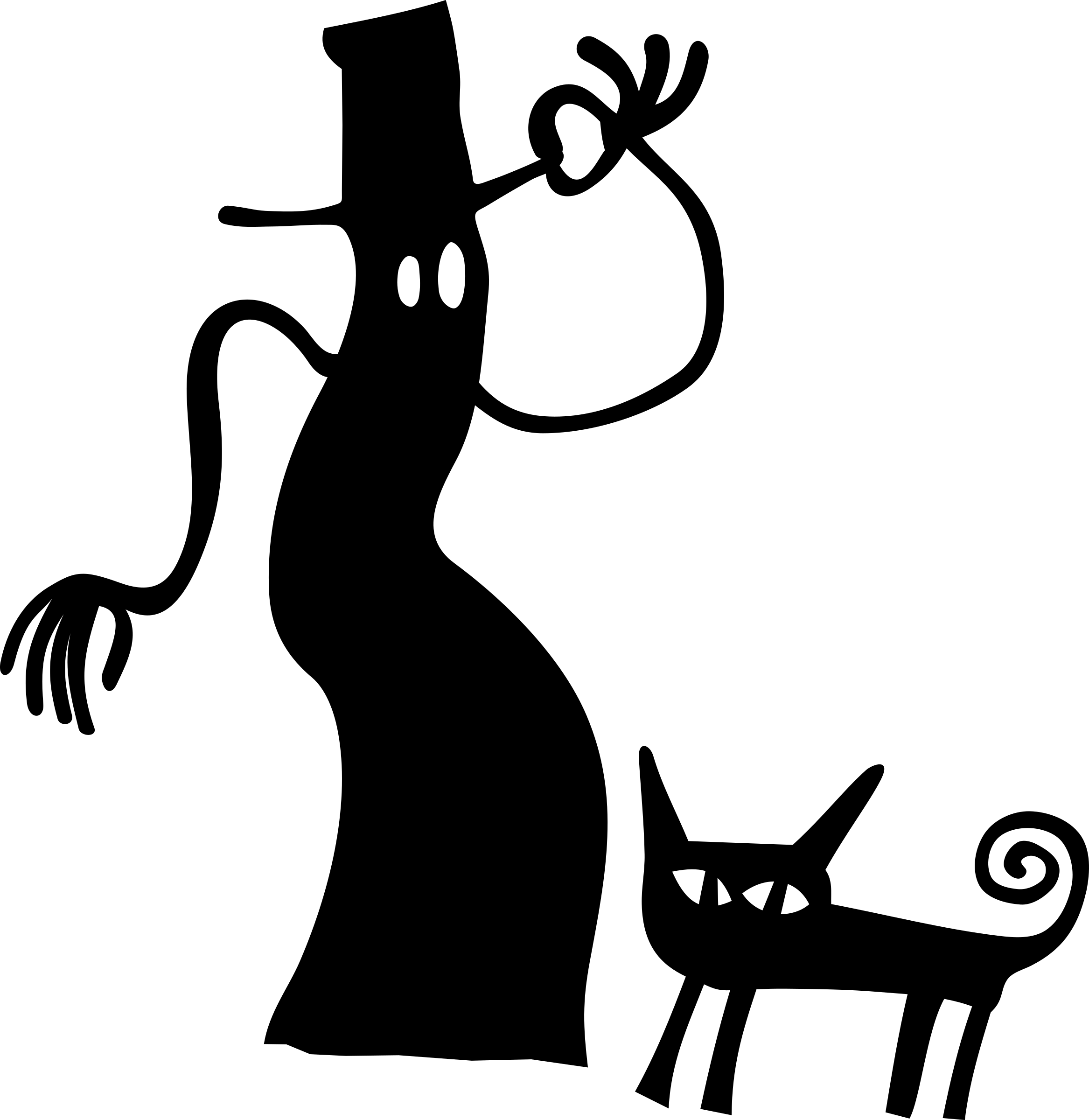 Black Blob Icons Png - Boogeyman Cartoon (2334x2400), Png Download