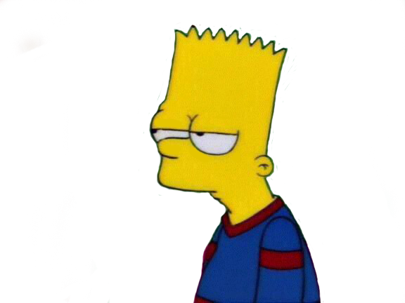 Sad Bart Png - Sad Bart Simpson Png (576x432), Png Download