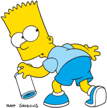 High-quality Bart Simpson - Bart Simpson Spray Paint (518x518), Png Download