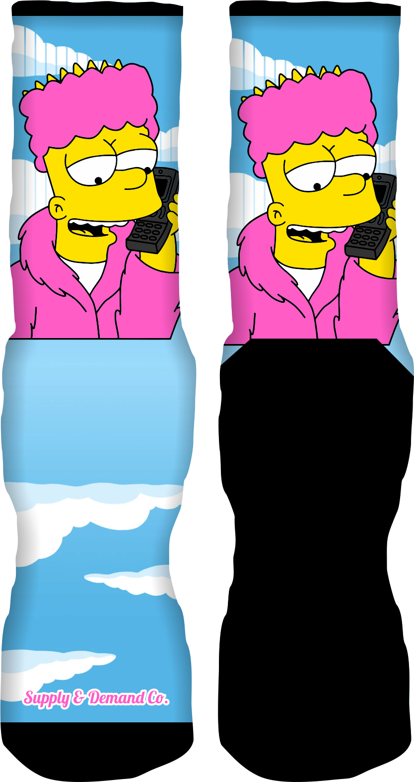 Supply & Demand-camron Bart Custom Socks - Svt H X 17 Basic Tees (834x1573), Png Download