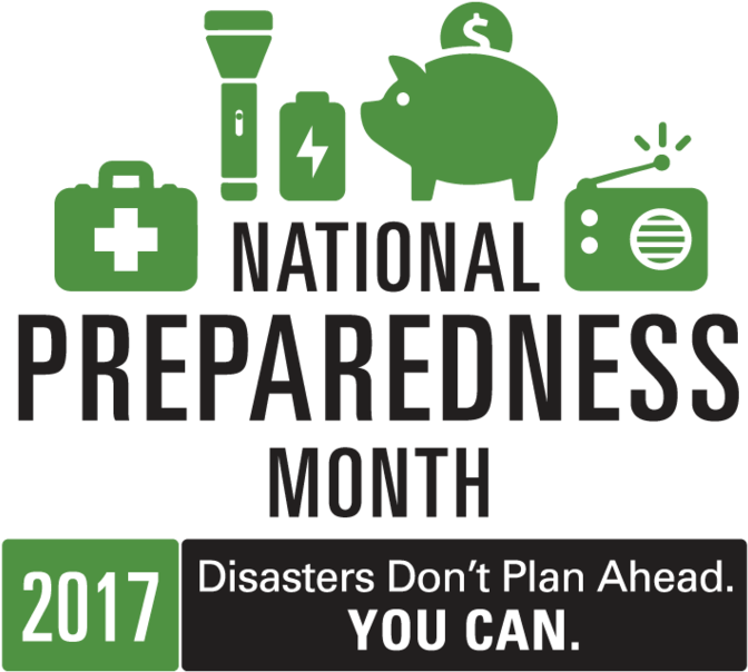 National Preparedness Month 2017 Logo [png] - National Preparedness Month 2017 (681x681), Png Download