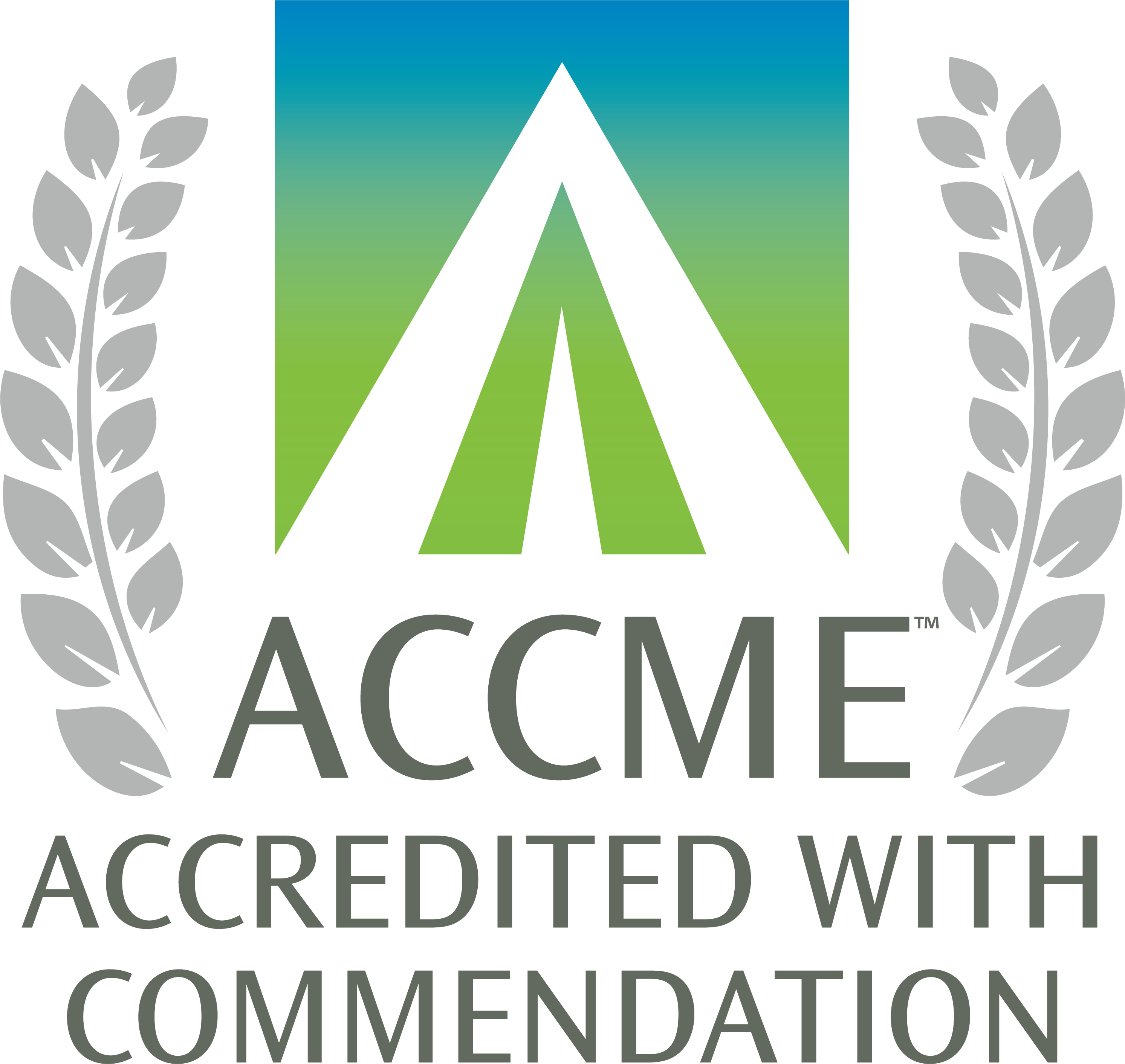 Accme Accreditation With Commendation Logo (2986x2827), Png Download
