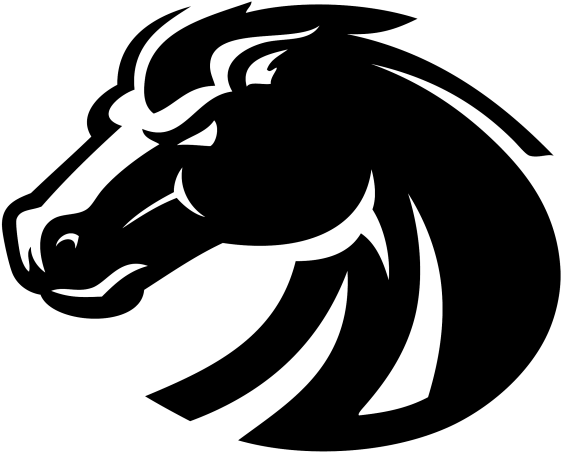 Boise State Broncos Black Logo - Boise State Broncos (615x505), Png Download