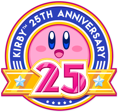 Leave A Comment - Kirby 25th Anniversary Logo (392x370), Png Download