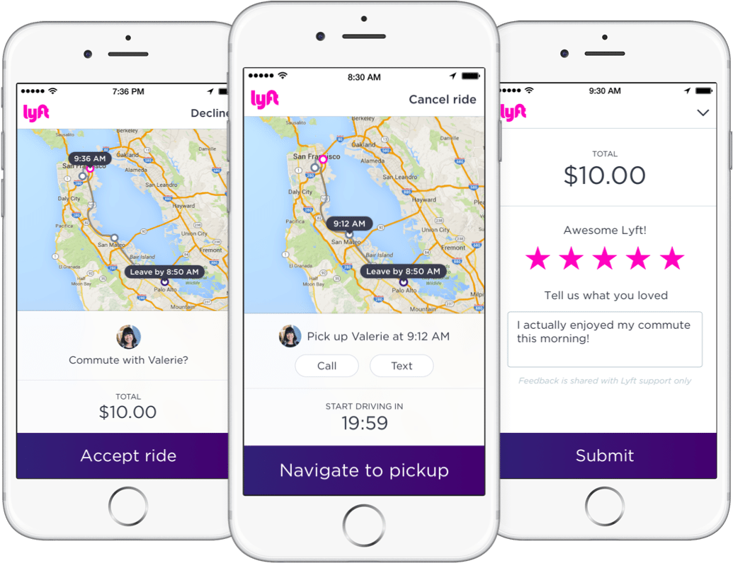 'lyft Carpool' Launches In San Francisco Today - Lyft Driver App Ride (1200x909), Png Download