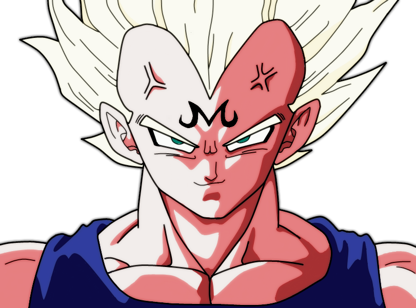 Vegeta S Pride - Majin Vegeta Profile (811x601), Png Download