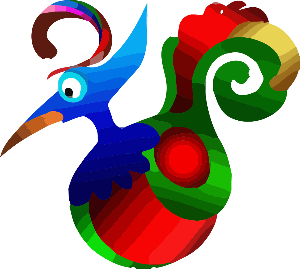 Colorful Bird Object Clipart Png - Bird Of Paradise Clipart Animal (985x885), Png Download