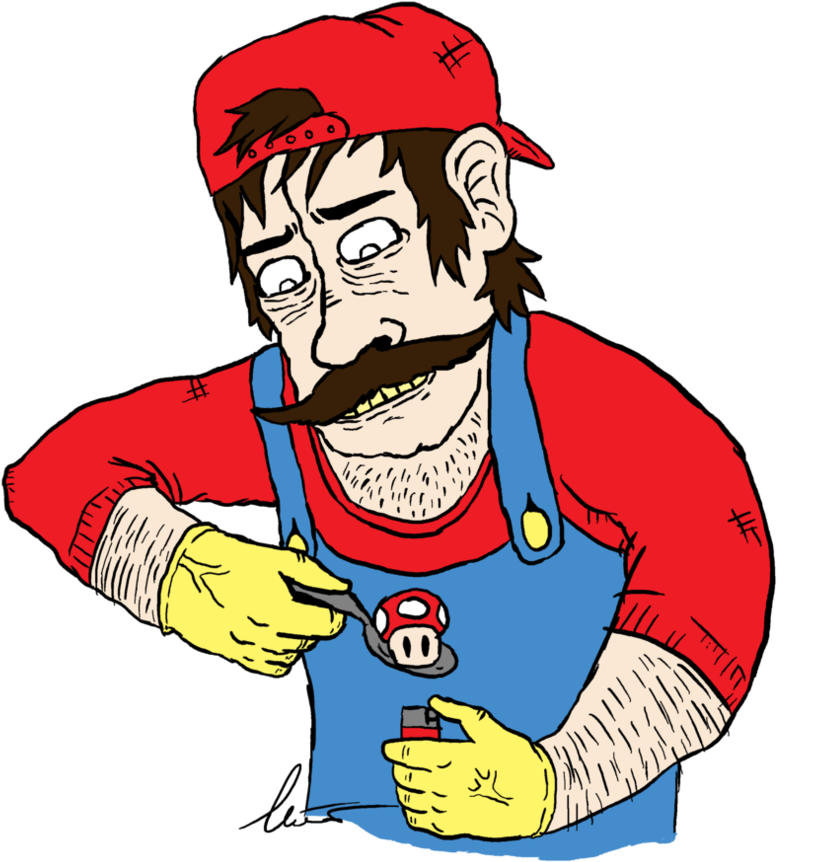 Clip Library Library Super Mario Bros Drug Transprent - Mario Doing Drugs (888x899), Png Download