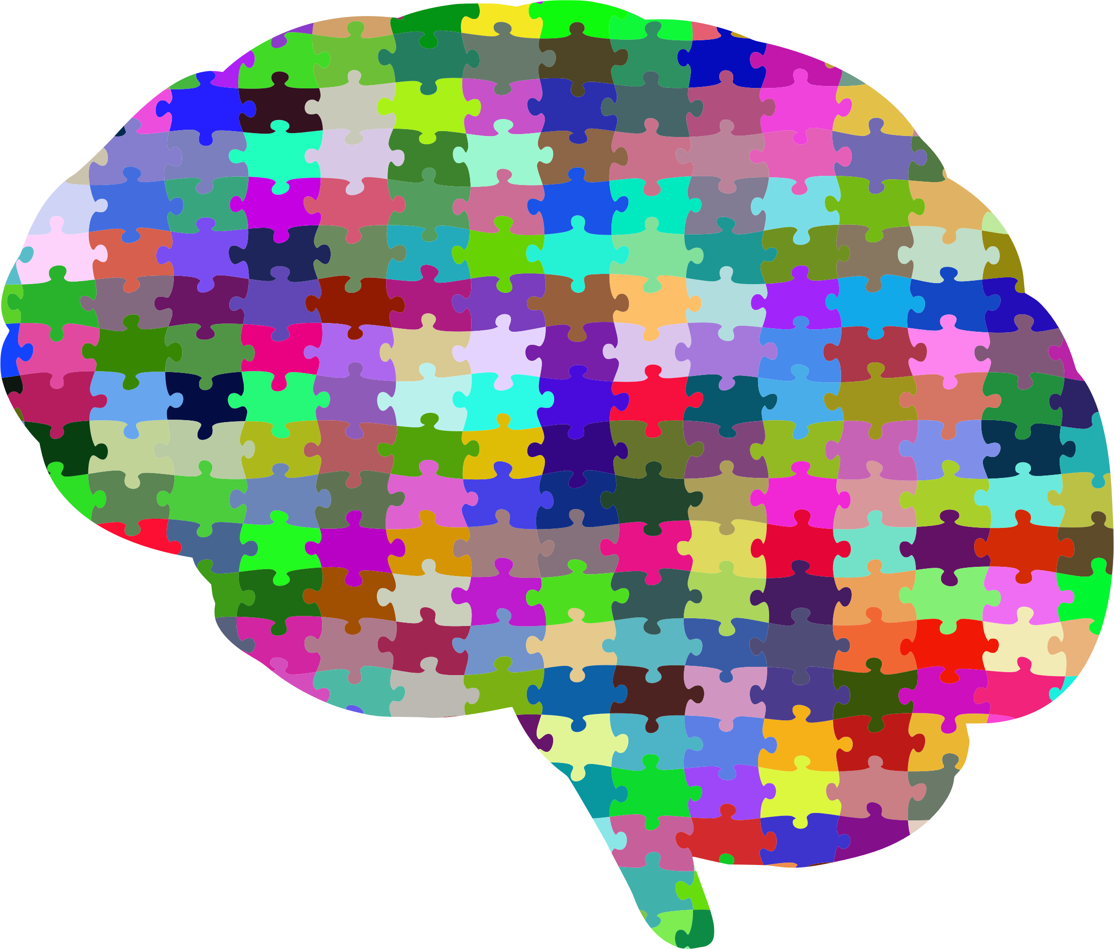 Big Image - Jigsaw Puzzle Brain (2294x1954), Png Download