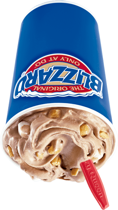 Rocky Road Blizzard - Dq Ice Cream Rocky Road (400x684), Png Download