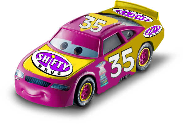 Shifty Drug Racer 2010 Kevin Racingtire - Cars 3 Cal Weathers (880x460), Png Download