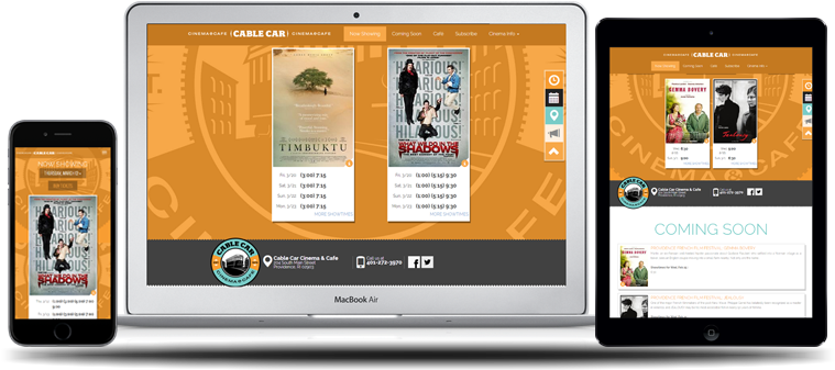Cinema Websites - Cinema Website Mobile (960x346), Png Download