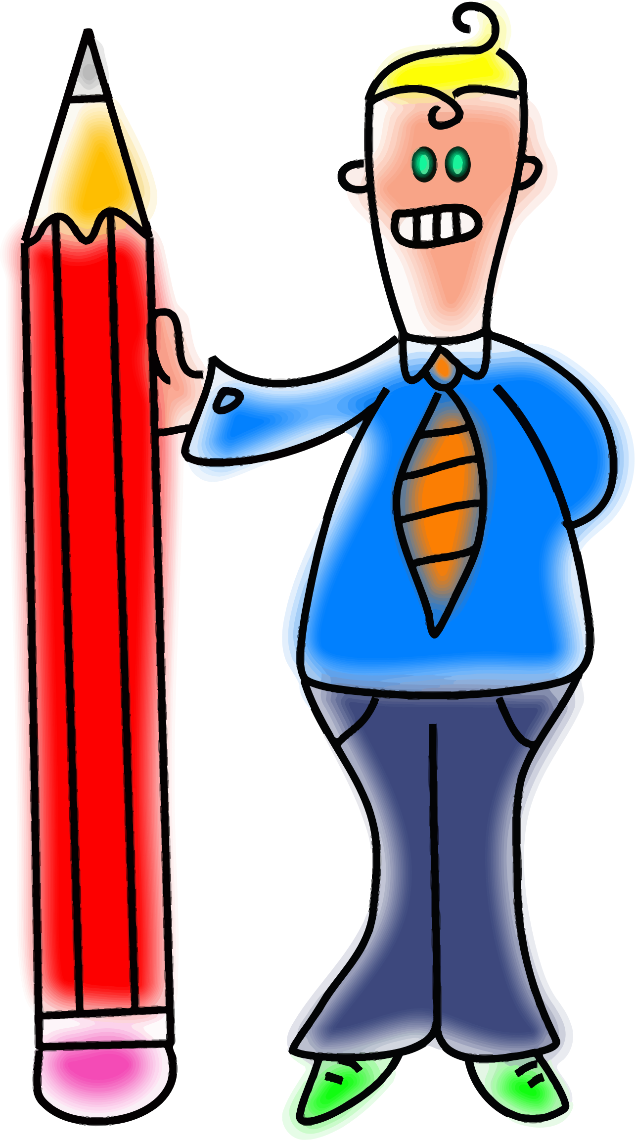 This Free Icons Png Design Of Giant Pencil Man (1284x2305), Png Download