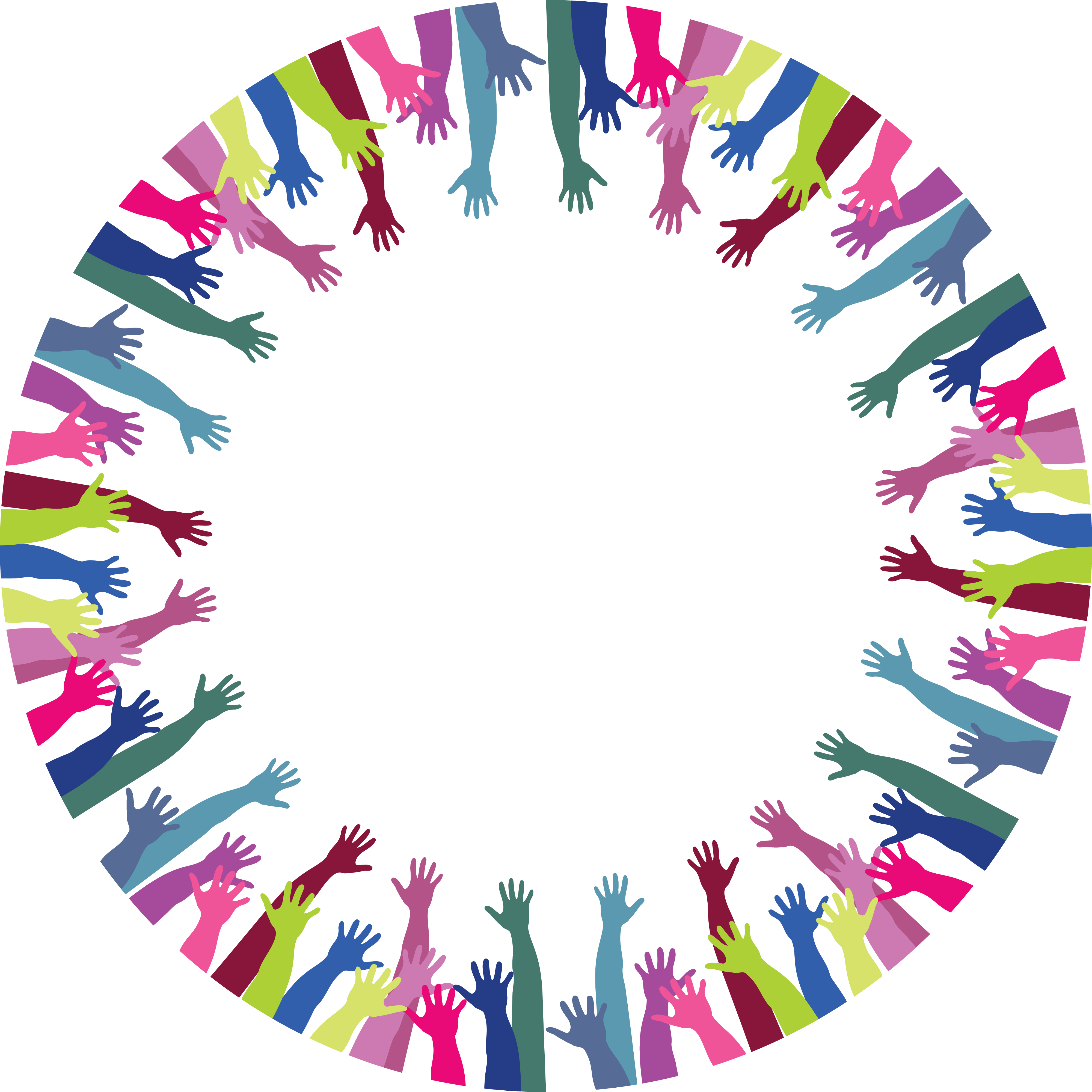 Public Domain, Arrow, Scrapbooking, Clip Art, Printables, - Hands In A Circle Clipart (4000x4000), Png Download