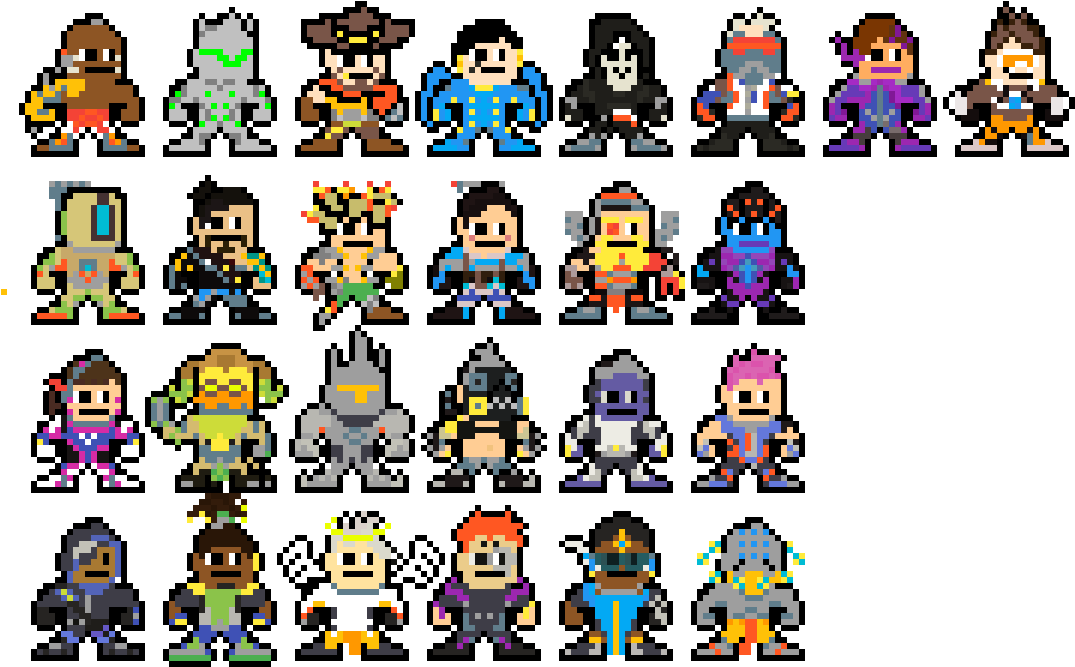 Overwatch Characters - Cartoon (1110x840), Png Download