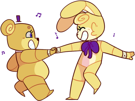 Small Memes - Fnaf Fredbear X Spring Bonnie (500x375), Png Download