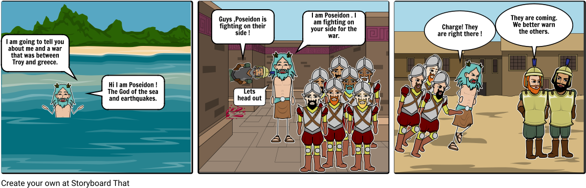 Greek God Poseidon - Greek Mythology (1164x385), Png Download