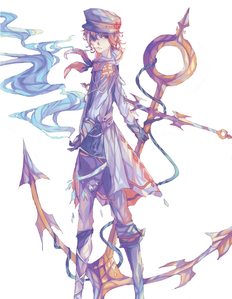 Poseidon By Cadillacs On Deviantart Png Free Download - Poseidon Anime Png (779x1025), Png Download