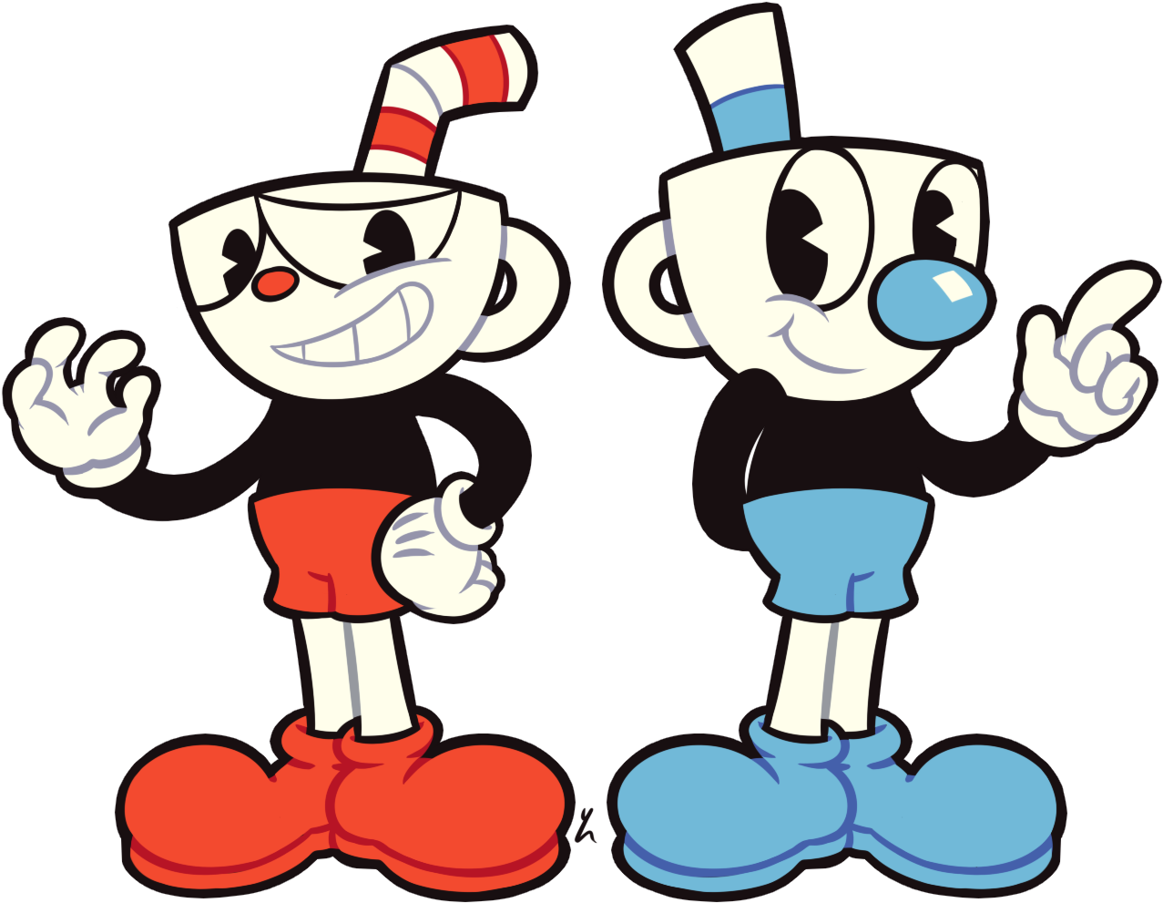 Cuphead Head Png Clipart Royalty Free Download - Cuphead Png (1287x996), Png Download