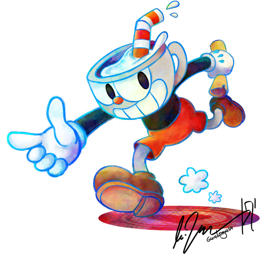 Picture Black And White Library Butt Transparent Cuphead - Mario And Luigi Dream Team Art Style (894x894), Png Download
